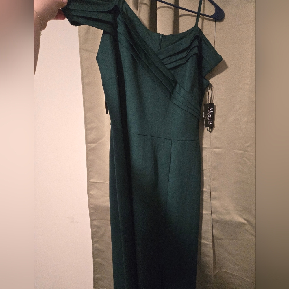 Alex B nite emerald green size 18W formal gown